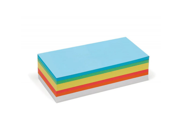 cartes pin it rectangulaires, 250 feuilles, assortiment de couleurs retouchée