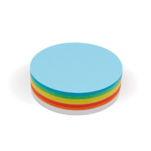 cartes pin it rondes format moyen, 250 feuilles, assortiment de couleurs