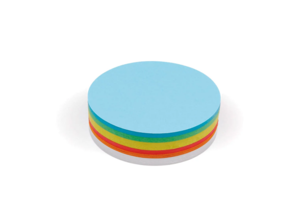 cartes pin it rondes format moyen, 250 feuilles, assortiment de couleurs