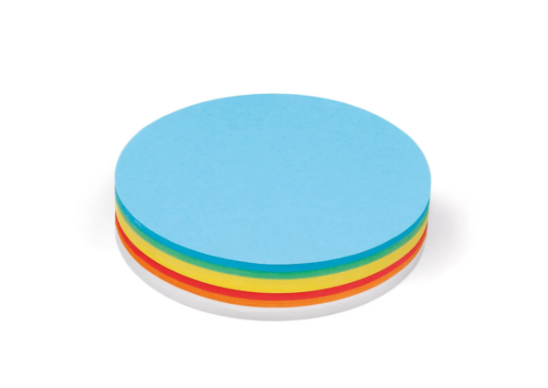 cartes pin it rondes grand format, 250 feuilles, assortiment de couleurs retouchée